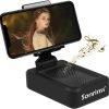 Cell Phone Stand with Wireless Bluetooth Speaker Compatible for Any Smartphones,Anti-Slip Design Phone Holder with HD Surround Sound Bluetooth Speaker for Home,Office,Outdoor