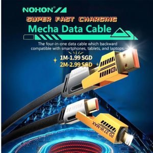 [New User Only Free Shipping]65W Data cable USB fast charging cable type C to type C PD mobile data cable 4 in 1 fast charging data cable fish screen weaving bold double Type c fast charging 6A two to two charging cable Smartphone Cellphone