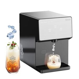 Limited-Quantity Anniversary Deal：Countertop Nugget Ice Maker with Chewable Soft Ice, 35lbs/24Hrs | High Capacity,Self-Cleaning&Automatic Dispensing,Quiet 45dB Operation for Home/Office/Bar (BPA-Free, LED Touch Panel)